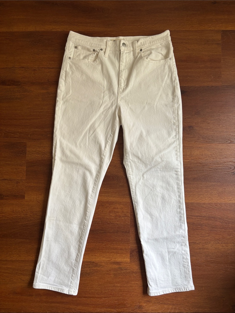 Madewell White High-Rise Slim Boyjeans - 29